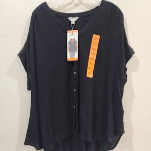 Orvis Black Button Down Women's Top